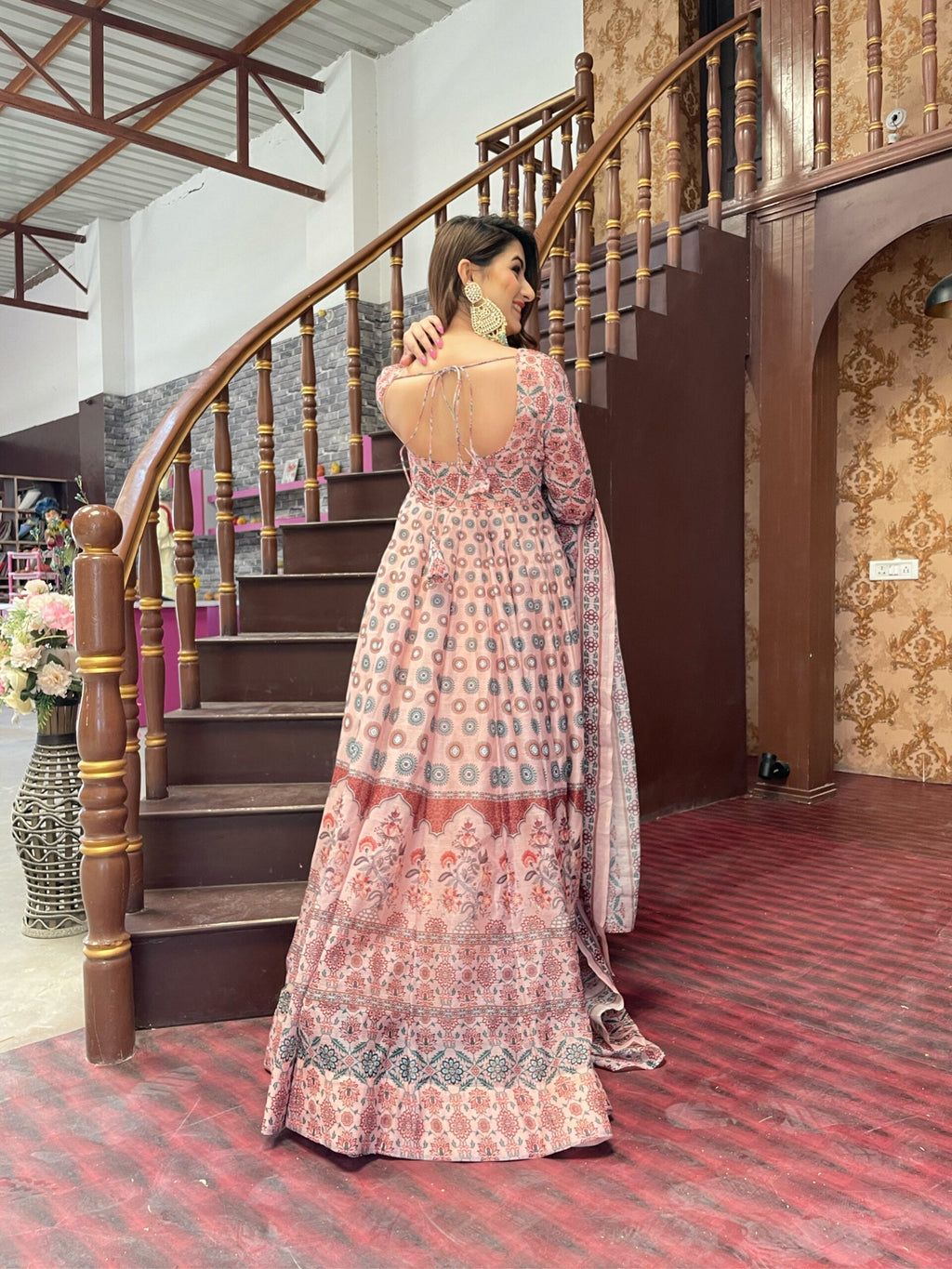 gajra chanderi set