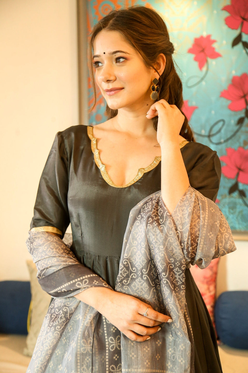 misba silk maxi set
