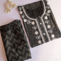 Black & White Mirror Slim Fit Suit Set
